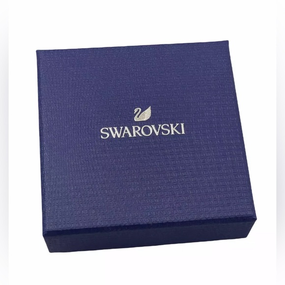 Stunning Authentic Swarovski Crystal Evil Eye Symbolic Hoop Rose Gold Earrings - Picture 5 of 5